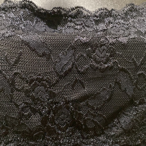 CARE N SPORT BLACK LACE SLIP DRESS ATTACHED LINING SZ 3X - Picture 6 of 12